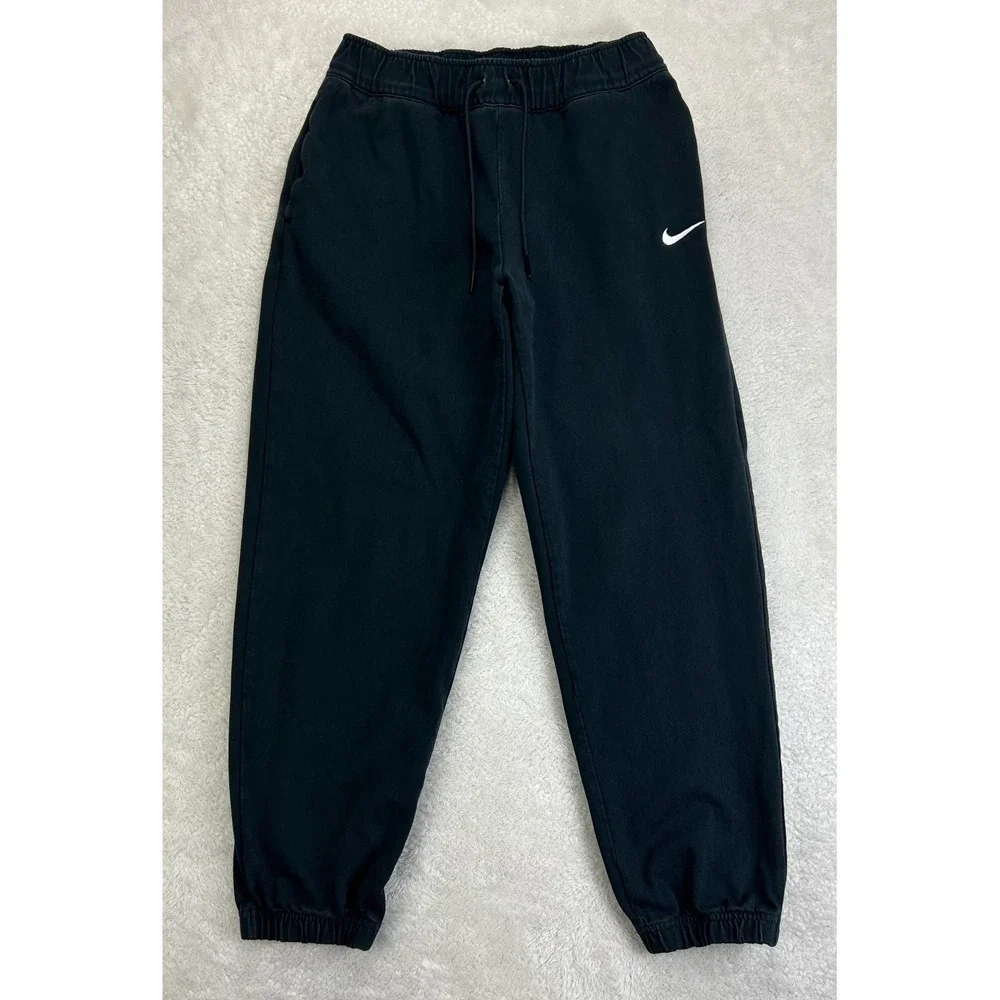 Nike Sportswear Jersey Easy Jogger Pants Womens S Black Lightweight Lounge
